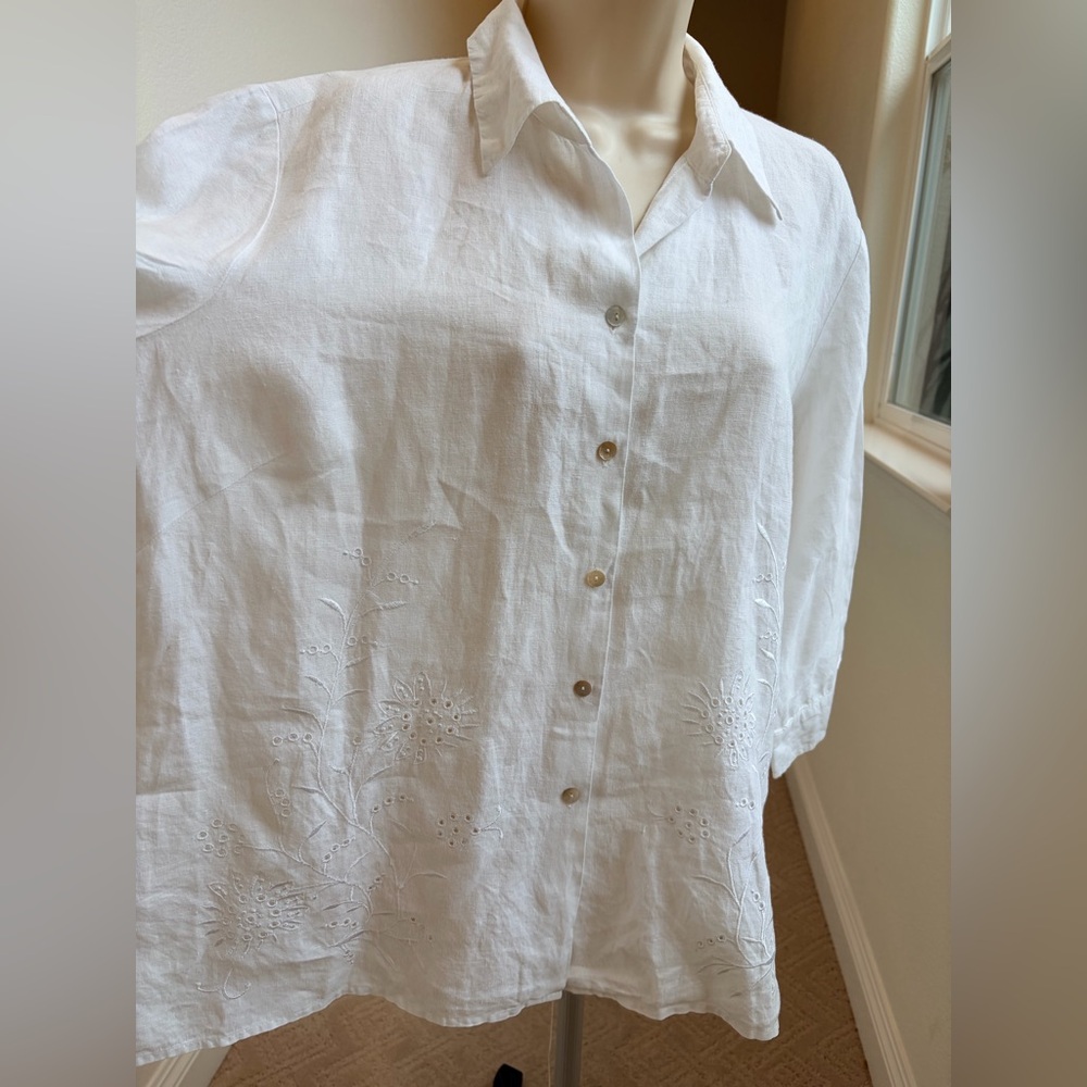 EDWARD Irish Linen White Shirt